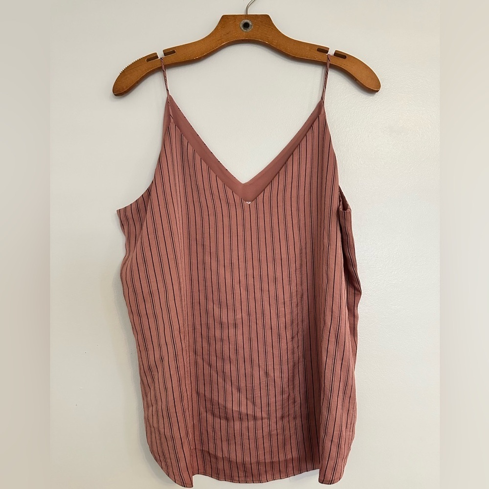 Express Pink Striped Tank Top
